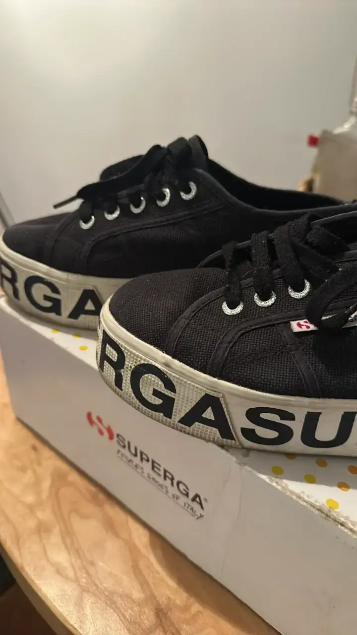 Zapatillas negras Superga con plataforma - 2
