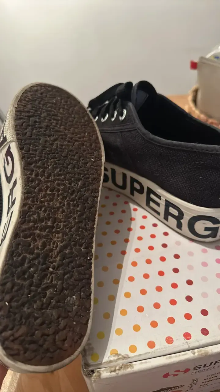 Zapatillas negras Superga con plataforma - 5