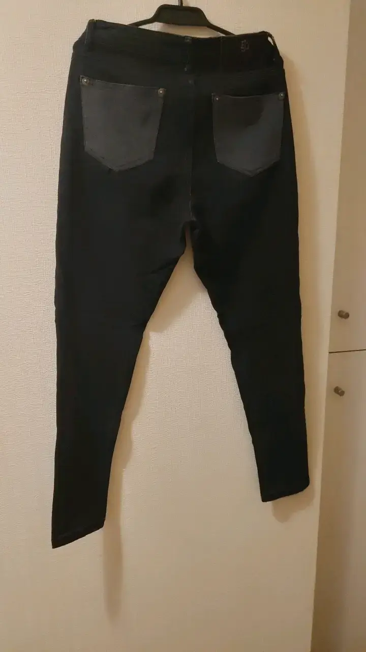 Jeans bicolor para mujer estilo moderno - 2