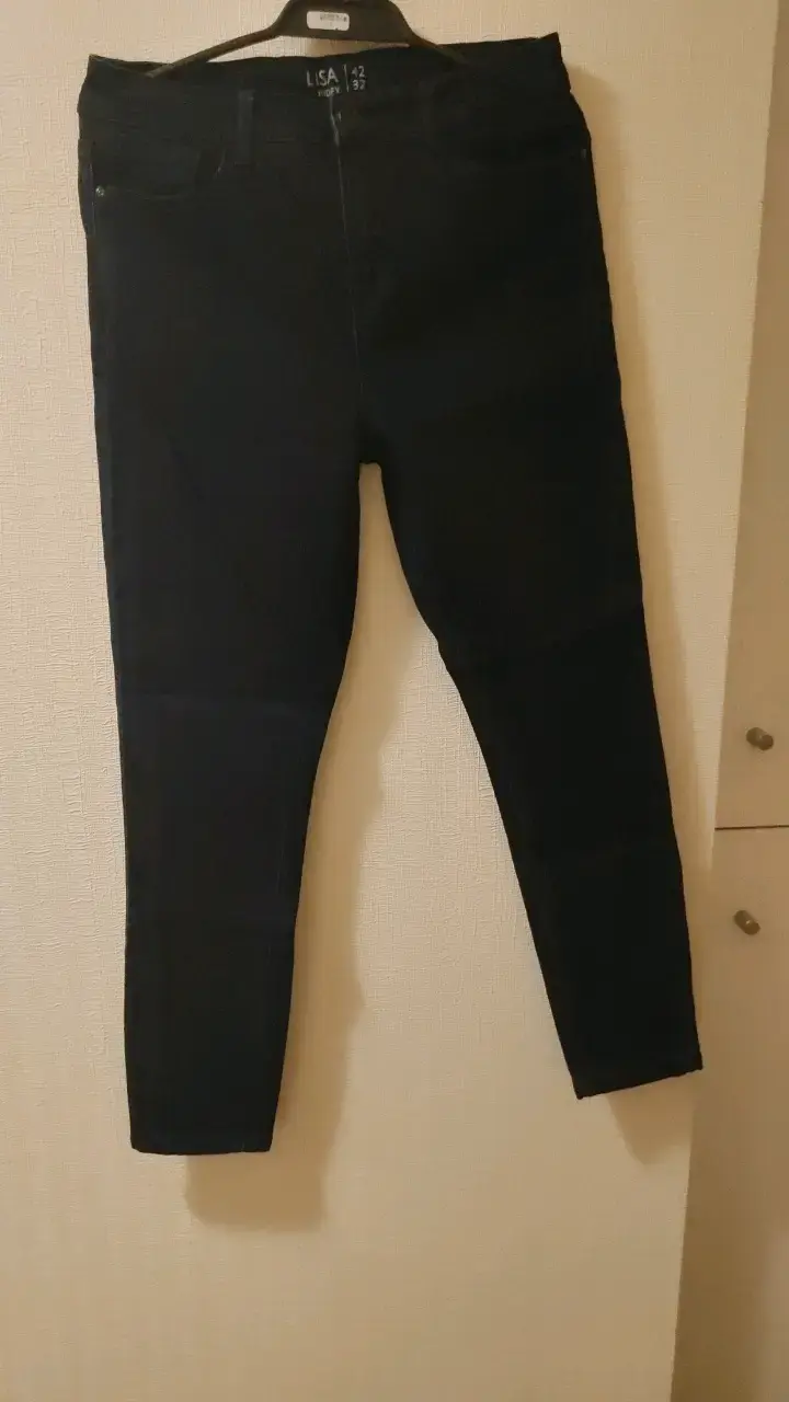 Pantalones de mezclilla negros talla 42 - 1