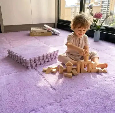 Alfombra de Juego Infantil Púrpura Suave - miniatura 1