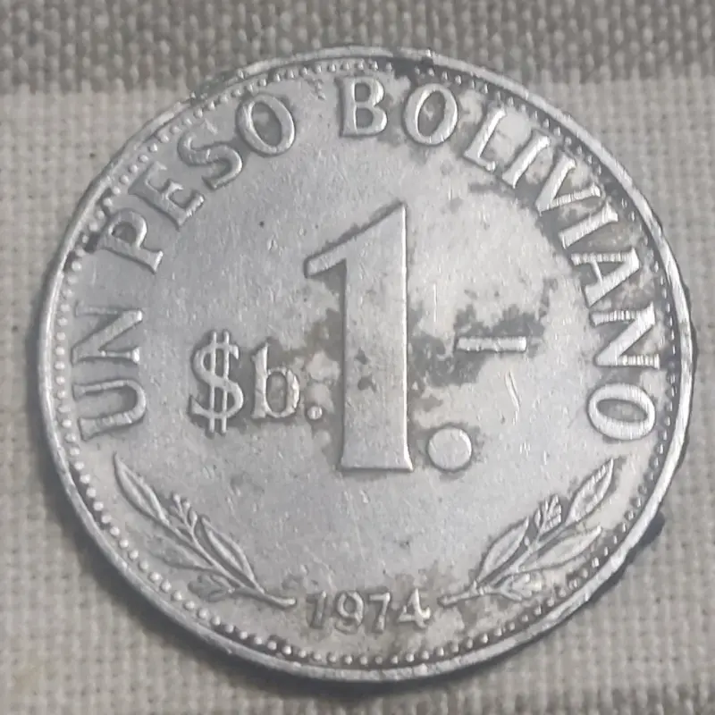 Moneda de un peso boliviano 1974 - 1