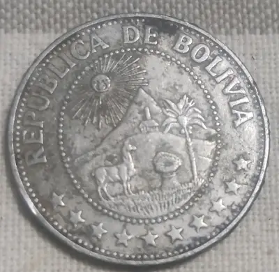 Moneda de un peso boliviano 1974 - miniatura 2