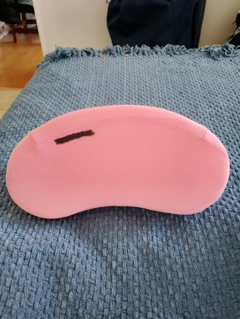 Almohada cervical ergonómica rosa - 3
