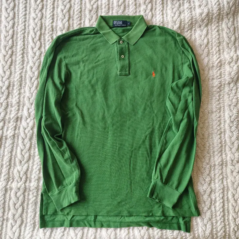 Polera Polo Ralph Lauren verde manga larga