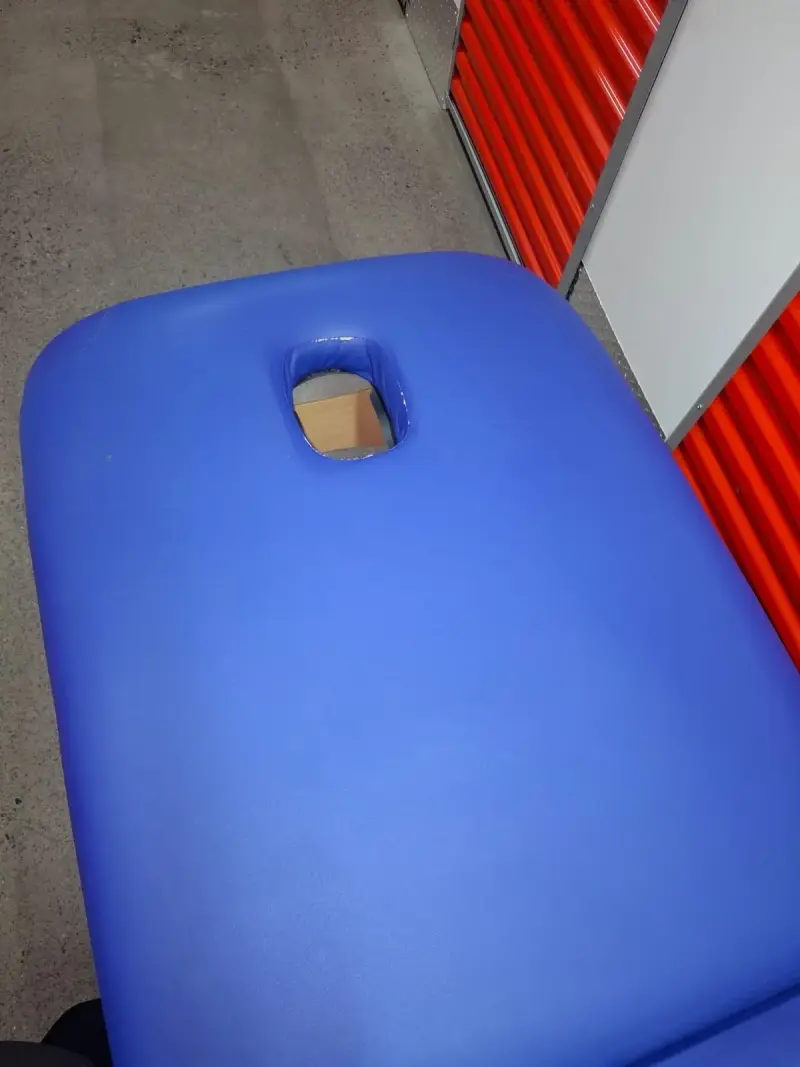 Camilla de Masaje Plegable Negra y Azul - 5