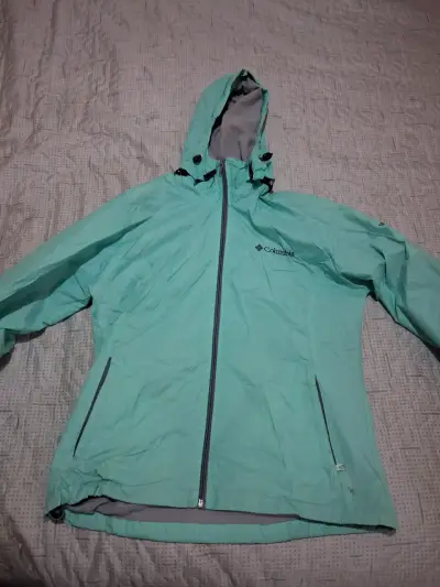 Chaqueta impermeable Columbia verde menta - miniatura 1