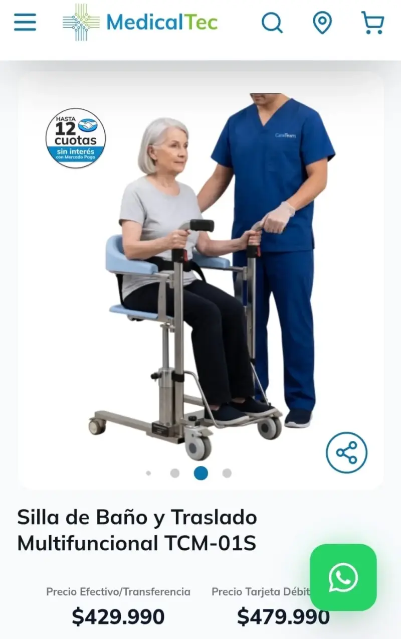 Silla de baño y traslado multifuncional MedicalTec TCM-01S - 1