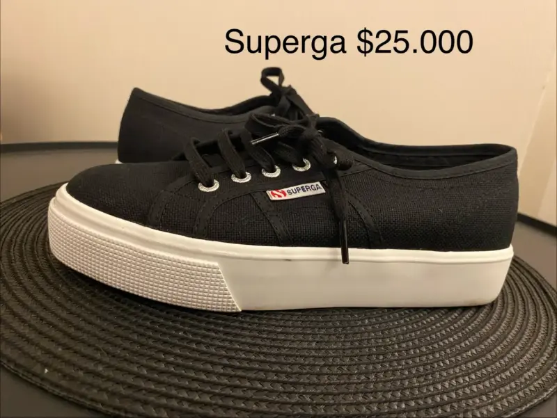 Zapatillas negras Superga de lona - 3