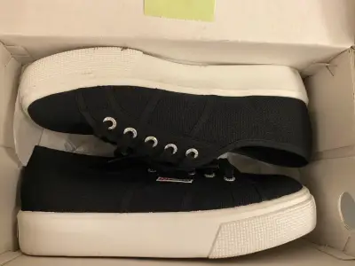 Zapatillas negras Superga de lona - miniatura 4