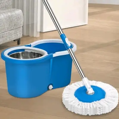 Mopa giratoria con balde escurridor azul - miniatura 1