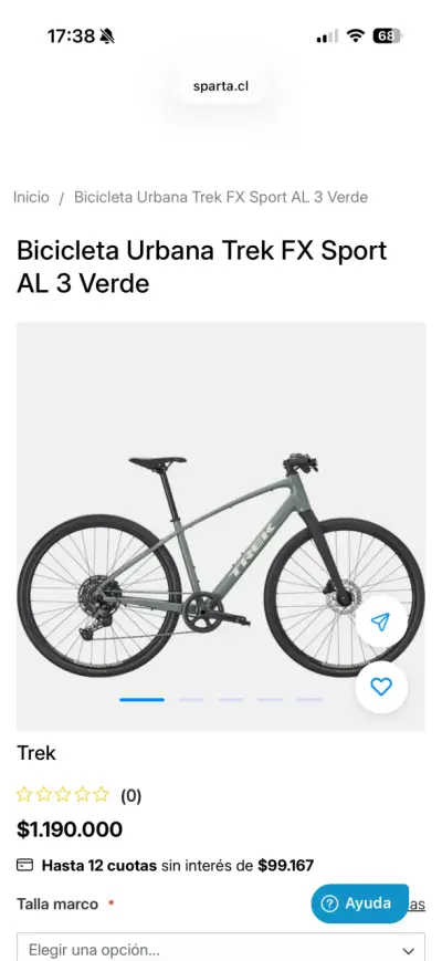 Bicicleta Urbana Trek FX Sport AL 3 Verde - miniatura 3