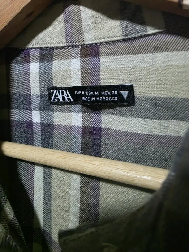 Camisa de cuadros Zara para mujer talla L