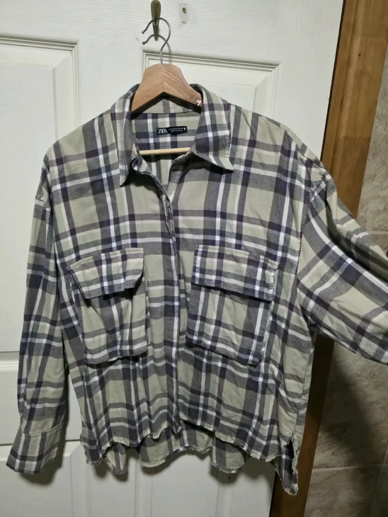 Camisa de cuadros Zara para mujer talla L - 2