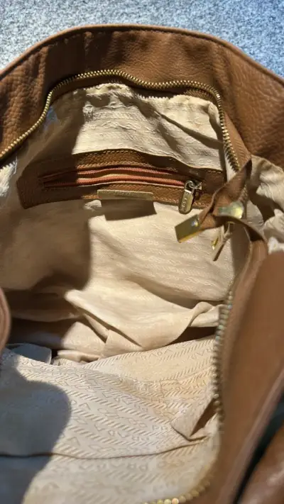 Bolso de cuero marrón Prada - miniatura 5