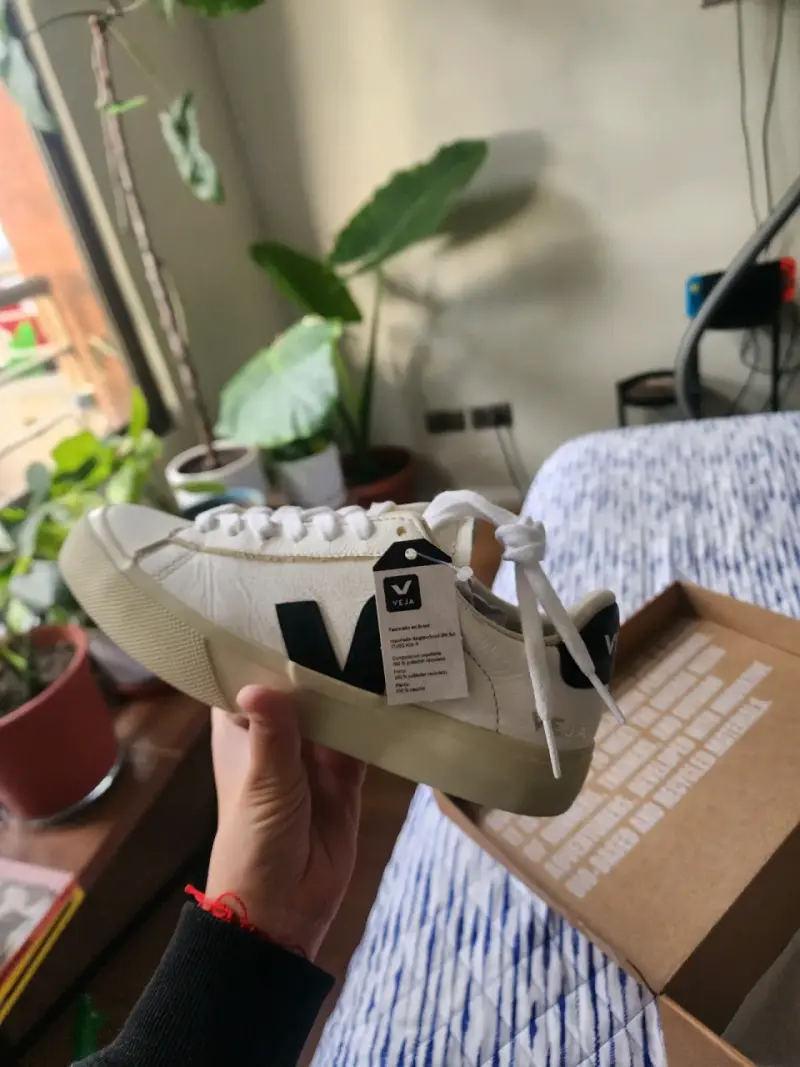 Zapatillas blancas Veja de cuero para hombre - 5