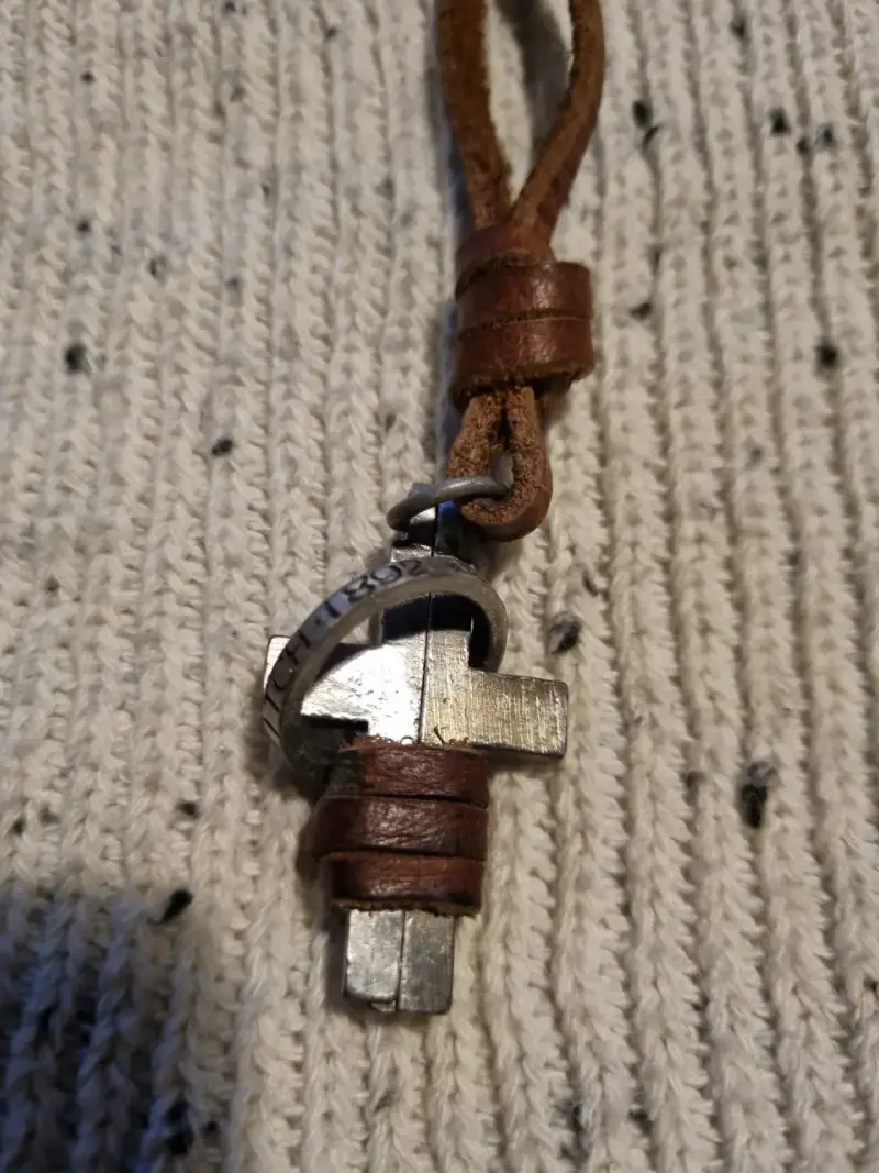 Collar Peltre y Cuero Abercrombie & Fitch Original - 2