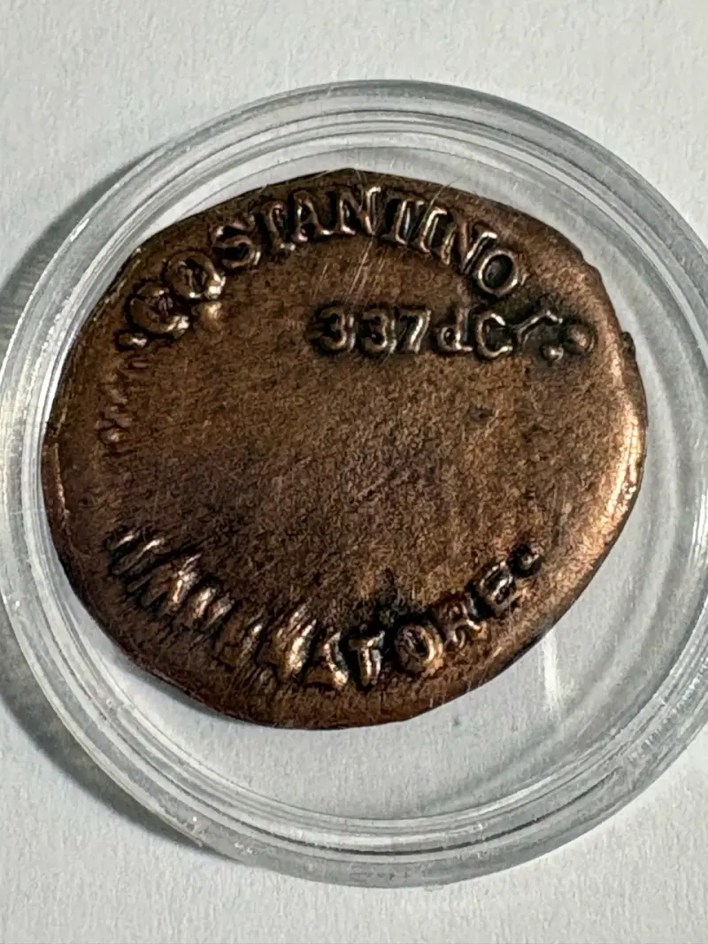 Moneda antigua de Constantino 337 d.C. - 1