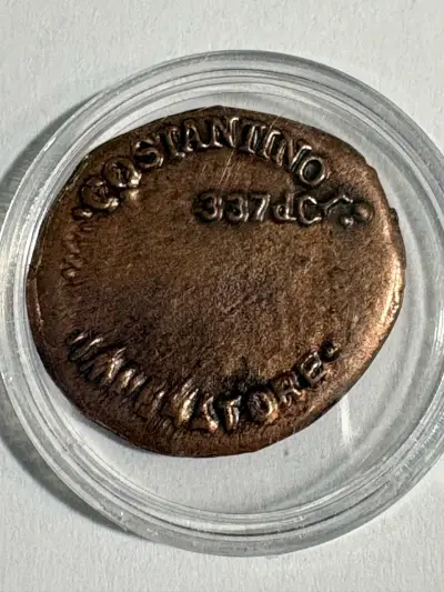 Moneda antigua de Constantino 337 d.C. - miniatura 1