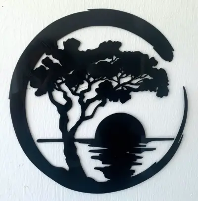 Decoración de pared árbol y sol impreso 3D - miniatura 1