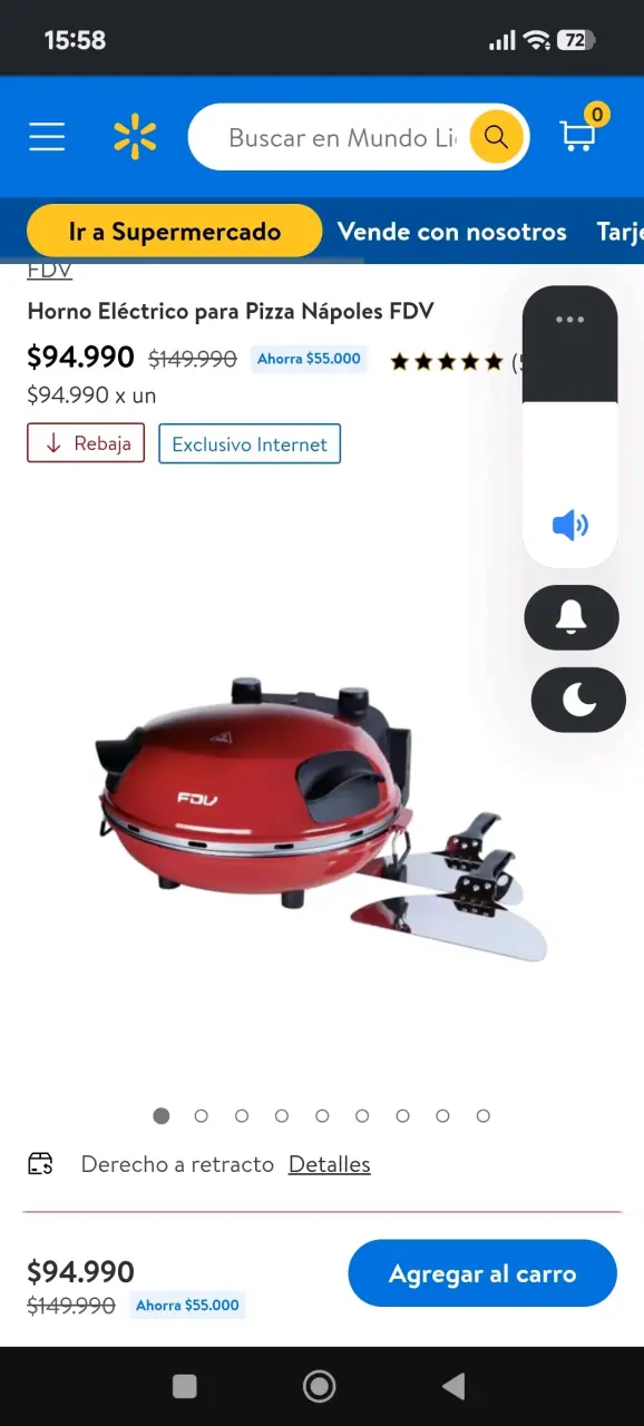 Horno eléctrico para pizza FDV Nápoles rojo - 4