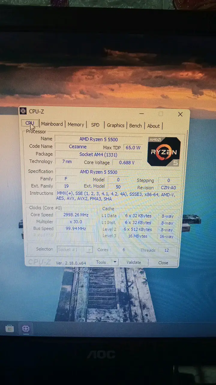 Combo gamer ryzen 5500 con placa madre asus A520MK - 3
