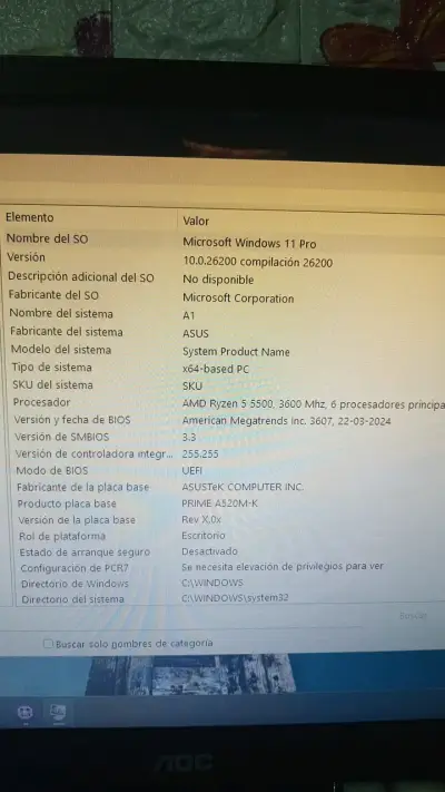 Combo gamer ryzen 5500 con placa madre asus A520MK - miniatura 5