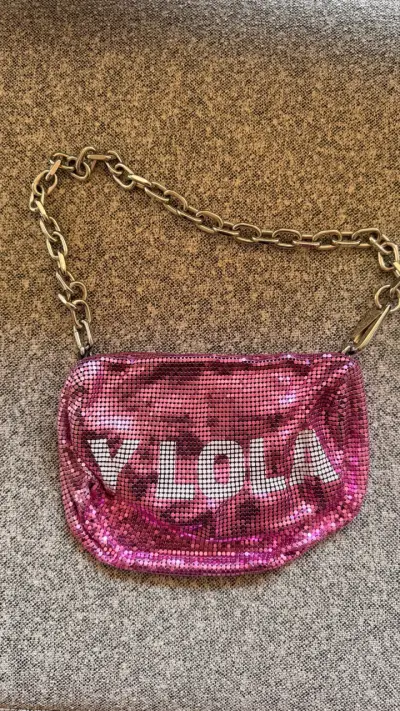 Cartera de mano Bimba y Lola rosa con lentejuelas - miniatura 2