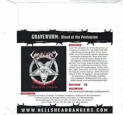 Gravewürm – Blood Of The Pentagram (CD) PROMO - miniatura 1