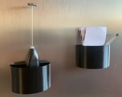 Organizador magnético para refrigerador negro - miniatura 1