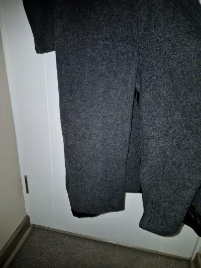 Abrigo de lana gris XL unisex - miniatura 2