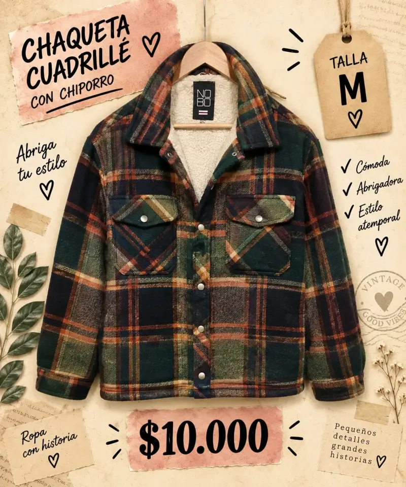 Chaqueta Cuadrillé con Chiporro Talla M