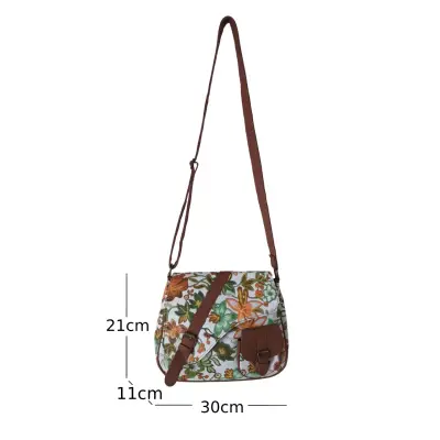 Cartera Bandolera Floral Ecocuero - NUEVA - miniatura 1