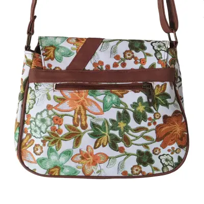 Cartera Bandolera Floral Ecocuero - NUEVA - miniatura 3