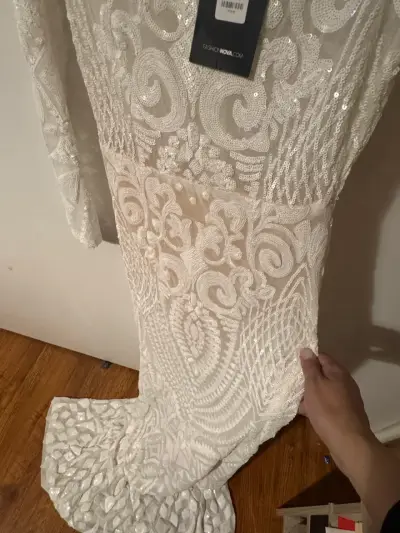 Vestido de Novia  blanco Fashion Nova - miniatura 5