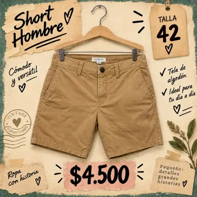 Shorts de Hombre Talla 42 y 44 Algodón - miniatura 1