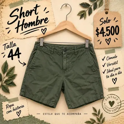 Shorts de Hombre Talla 42 y 44 Algodón - miniatura 2