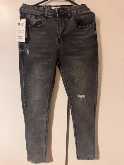 Jeans de hombre para gris desgastados para mujer - miniatura 1