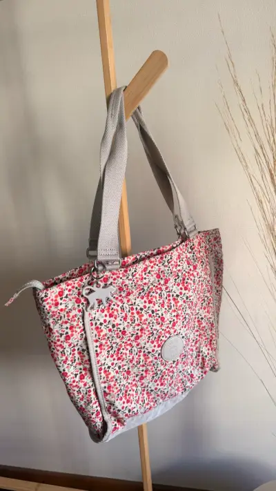 Bolso Kipling estampado floral con asas grises - miniatura 2