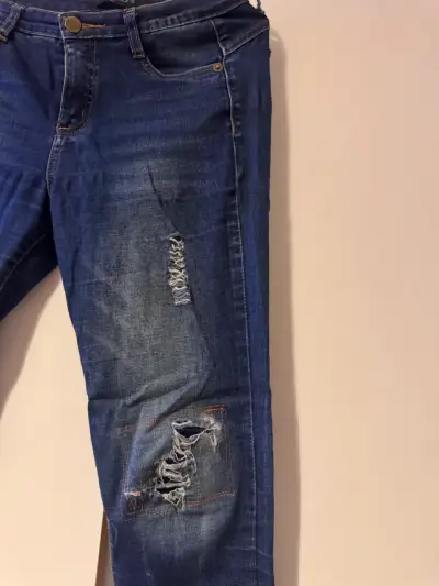 Jeans Dirty de mujer con cierre en tobillo - miniatura 4
