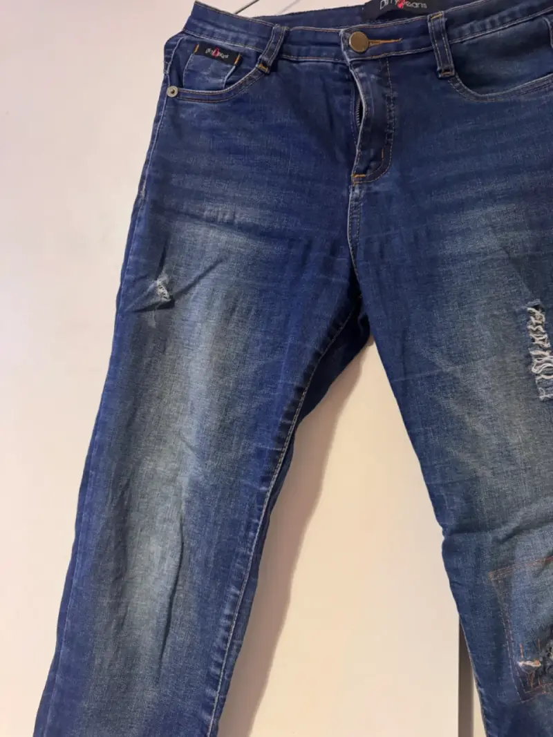 Jeans Dirty de mujer con cierre en tobillo - 6