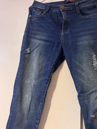 Jeans Dirty de mujer con cierre en tobillo - miniatura 6