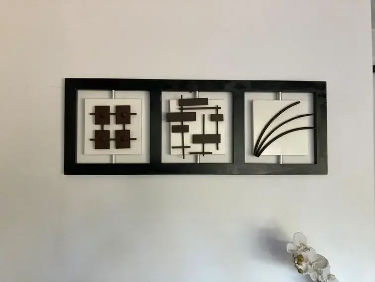 Cuadro de metal y madera comprado en mexico - 1