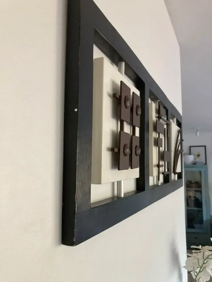 Cuadro de metal y madera comprado en mexico - 2