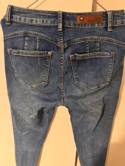 Jeans de mezclilla azul para mujer talla 40 - miniatura 2