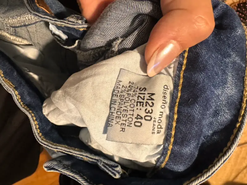 Jeans de mezclilla azul para mujer talla 40 - 4