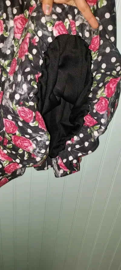 Vestido corto floral con lunares talla M - miniatura 6