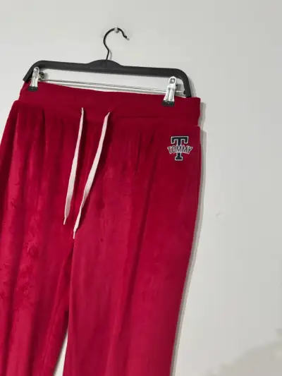 Pantalones de felpa Tommy Hilfiger rojos - miniatura 2