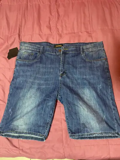 Shorts de mezclilla azul para hombre - miniatura 1