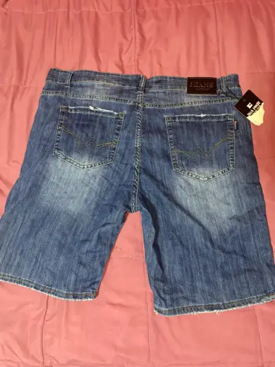 Shorts de mezclilla azul para hombre - miniatura 3